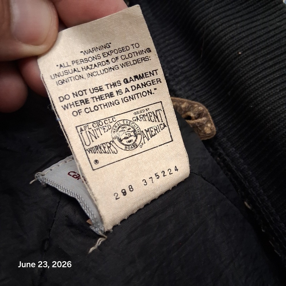 Vintage Carhartt Canvas Work Vest Size 2XL Brown VQ1882 Made in USA 1998 - Picture 11 of 12